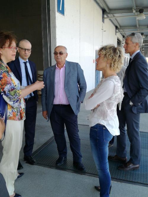 L'assessore regionale alle Finanze Barbara Zilli in visita all'Interporto di Cervignano